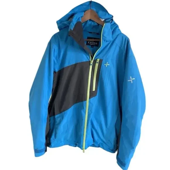 Cross Sweden Ski Jacket Mens L Insulated Snowboard Waterproof Blue Black - Picture 1 of 16